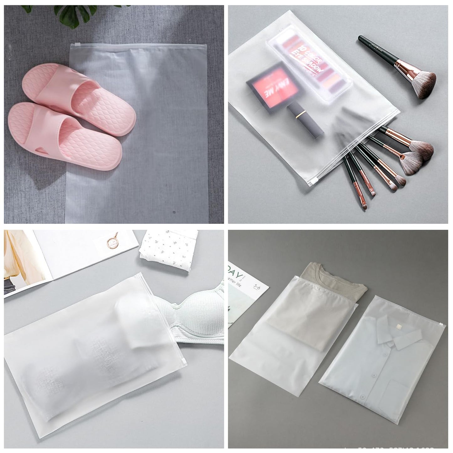 30pcs Reusable Plastic Ziplock Bags, 30 * 40cm Ziplock Hospital Bag for Maternity