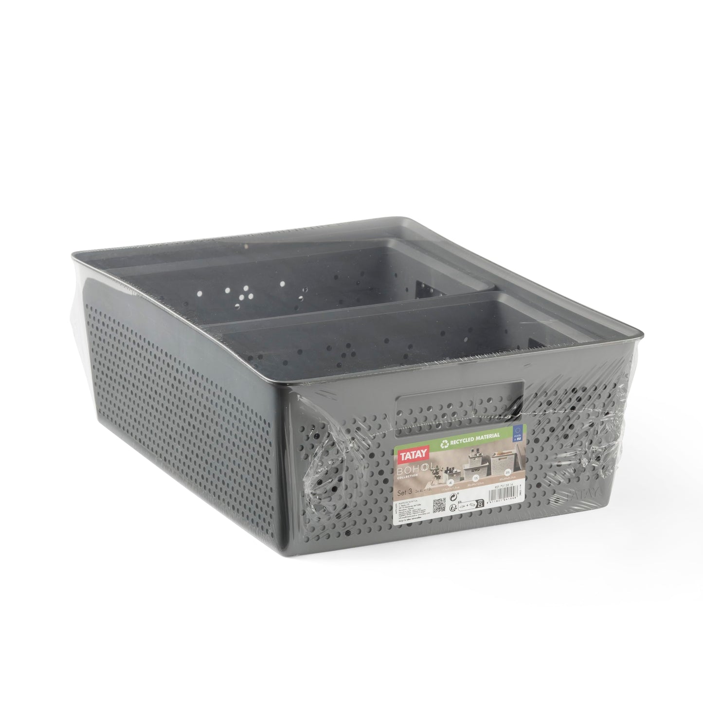 TATAY Storage Basket Bohol BPA-Free Stackable Design Modular Storage Design