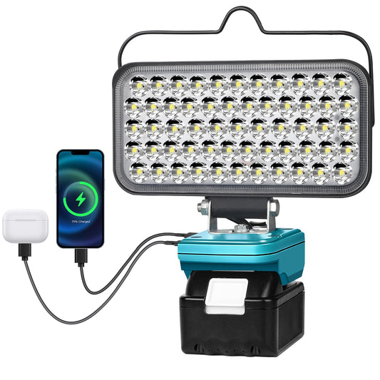 Cordless LED Work Light for Makita 14.4V/18V LXT Battery, Portable Flashlight Jobsite Spotlight Tool for Makita, Lamp Flood Light for