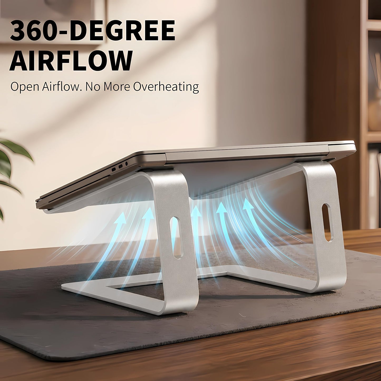Orionstar Laptop Stand for Desk, Aluminum Laptop Riser, Portable Computer Stand for Apple Mac MacBook Air Pro 10-15.6 Inch Notebook Computer