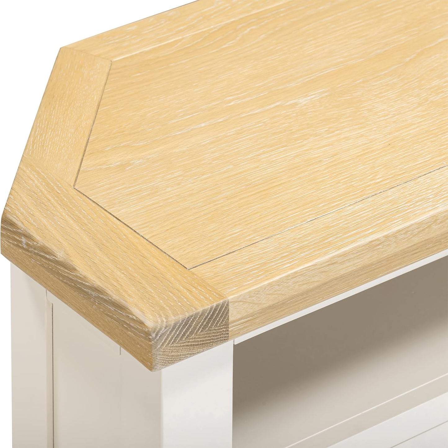 Seconique Windsor Corner Tv Unit in Ivory/Oak