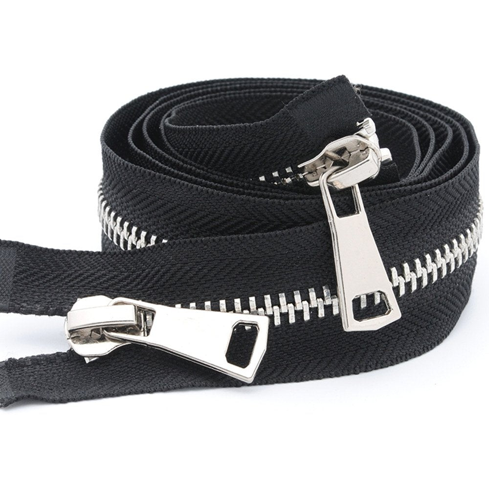 ByaHoGa 68 cm #5 Metal Zip 2 Way Separable Silver (TW)