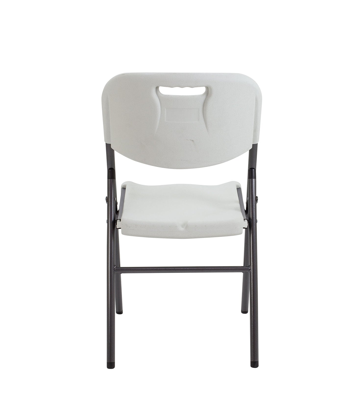 Office Hippo Occasional Folding 4 Leg Chair, Plastic, White
