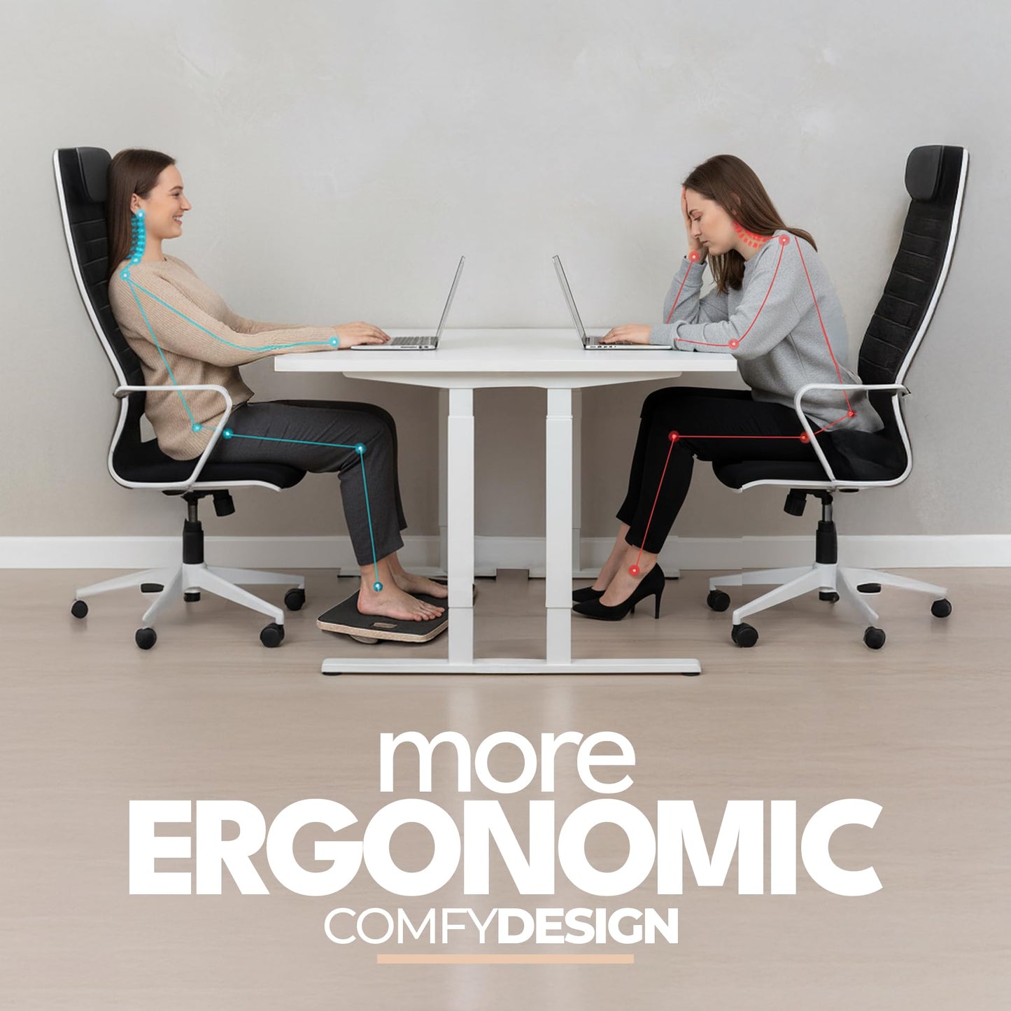 MSZERONE Foot Rest Under Desk Ergonomic 4D Movable Ultra Comfortable EVA Based Minimalist and Stylish Design Footrest Under Desk Ideal for Home and