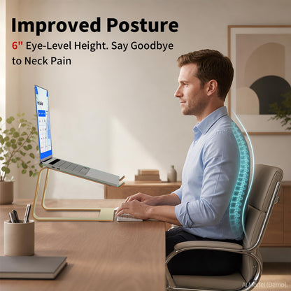 Orionstar Laptop Stand for Desk, Aluminum Laptop Riser, Portable Computer Stand for Apple Mac MacBook Air Pro 10-15.6 Inch Notebook Computer