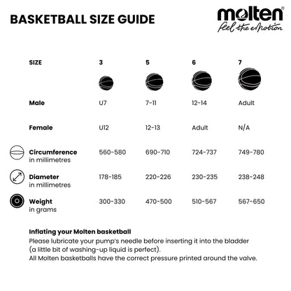 Molten BG3800 Basketball, Indoor, FIBA Approved, Composite Leather, Size 6, Orange/Ivory, Suitable For Boys age 12, 13, 14 and Girls age 14 & Adult