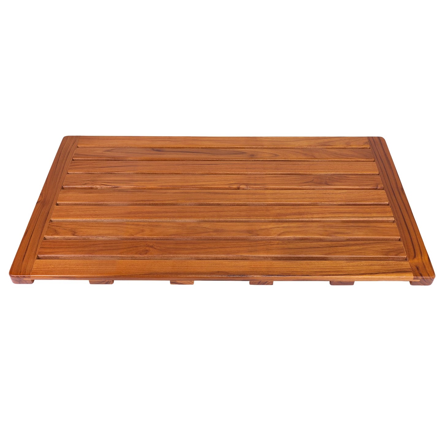 Utoplike Teak Shower Mat, Large Non-Slip Bath Mat for Bathroom(81x45.5 cm)