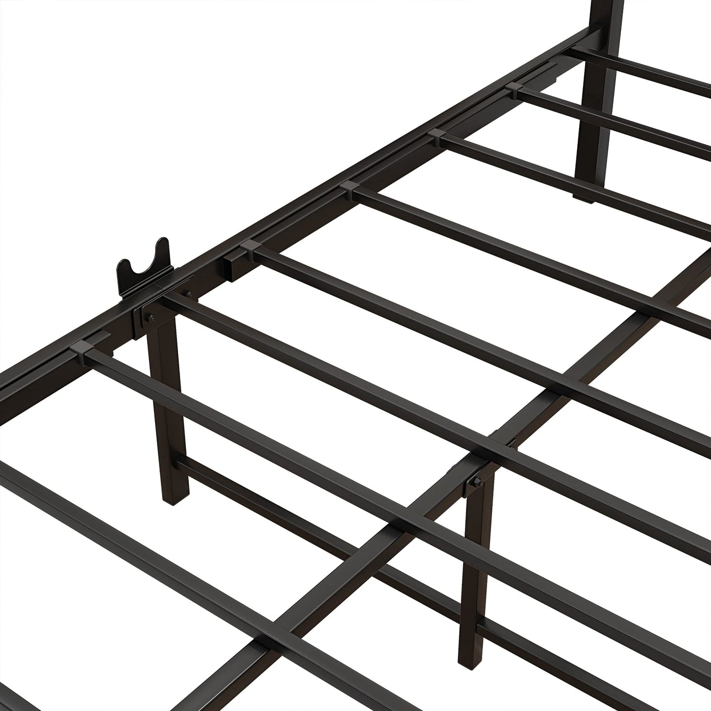 JELUTE Metal Platform Bed Frame, 3 FT Single, Black