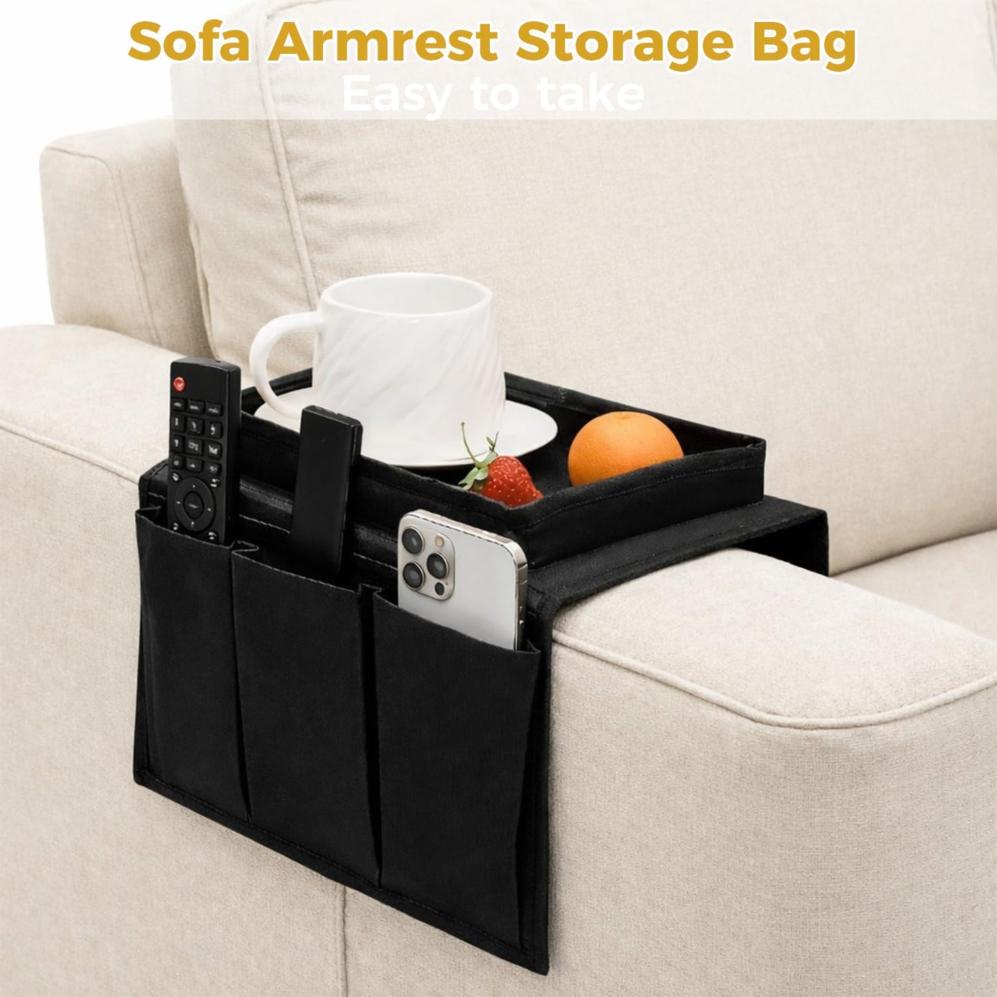 Kdkoeo Sofa Arm Tray, Armchair Tray With rag