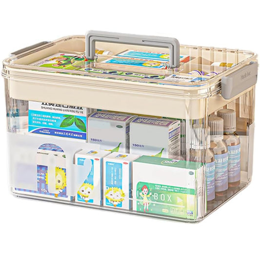 Yongheng Medicine box, Medicine storage Box, Medicine Storage Box Large, Portable with Lid Medication Storage Box