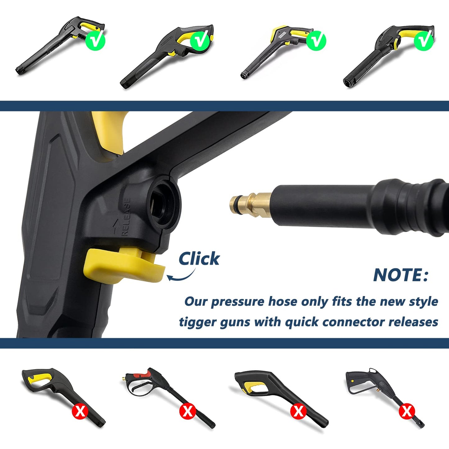 DERASL K?rcher High Pressure Washer Hose Extension 10M (for Quick Connect Models) for Karcher K2 K3 K4 K5 K6 K7 (30m)