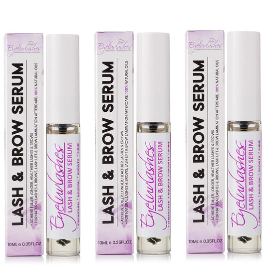 Lash and Brow Serum Nourishing Lash Growth Lash Lift Brow Lamination Aftercare Natural Oils Castor Oil Sweet Almond Oil Vitamin E Oil Vegan Client