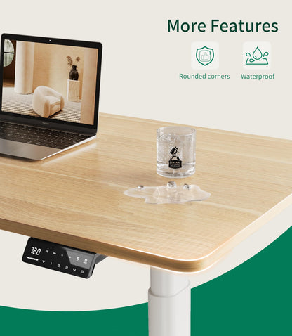 MAIDeSITe Table Top,Desktop for Height Adjustable Electric Standing Desk,Oak,180 * 80 * 2.5 cm