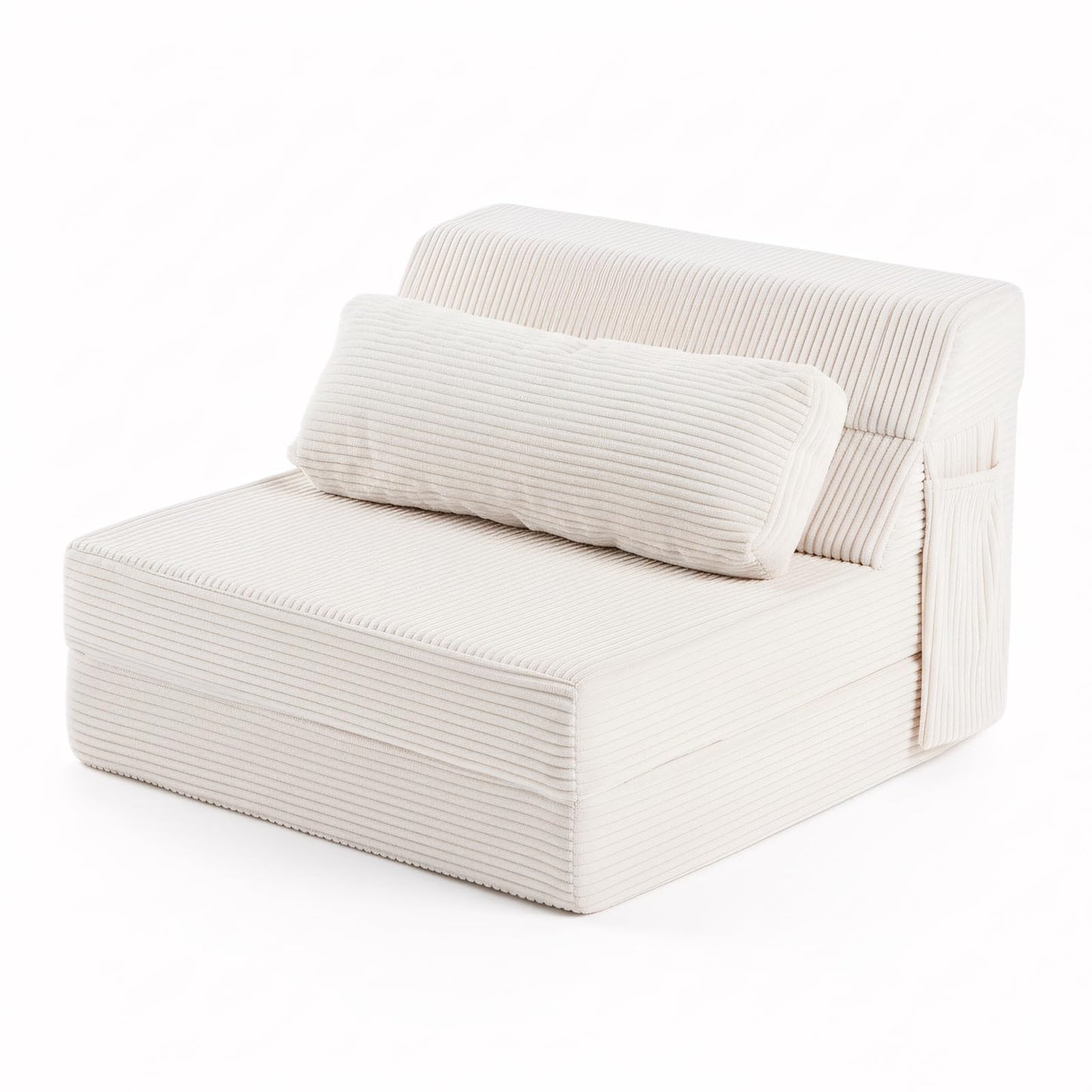 YOTATING Folding Sofa Bed with Pillow, Corduroy Convertible Sleeper Chair, Comfy Floor Futon Mattress Lounge Sofa for Adults