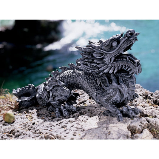 Design Toscano CL2840 Benevolent Asian Dragon Statue, Greystone