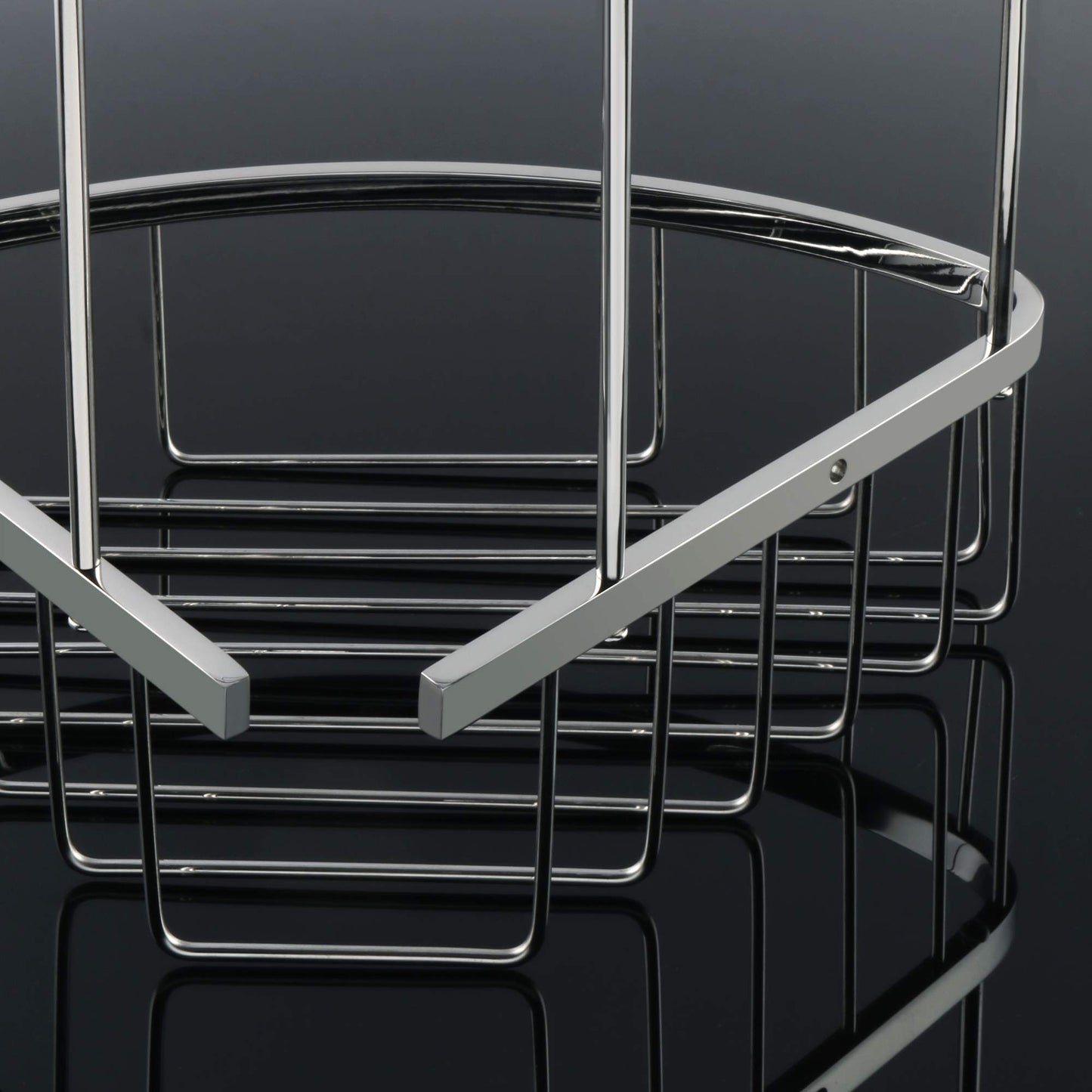SAYAYO Corner Shower Caddy Shower Basket Organiser SUS304 Stainless Steel, 2-Tier Polished Chromed Corner Bathroom Shelf