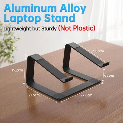GleYo Laptop Stand for Desk Portable Computer Riser Metal Notebook Holder Printer Stand Office Desk Accessories Compatible with MacBook Air, Pro