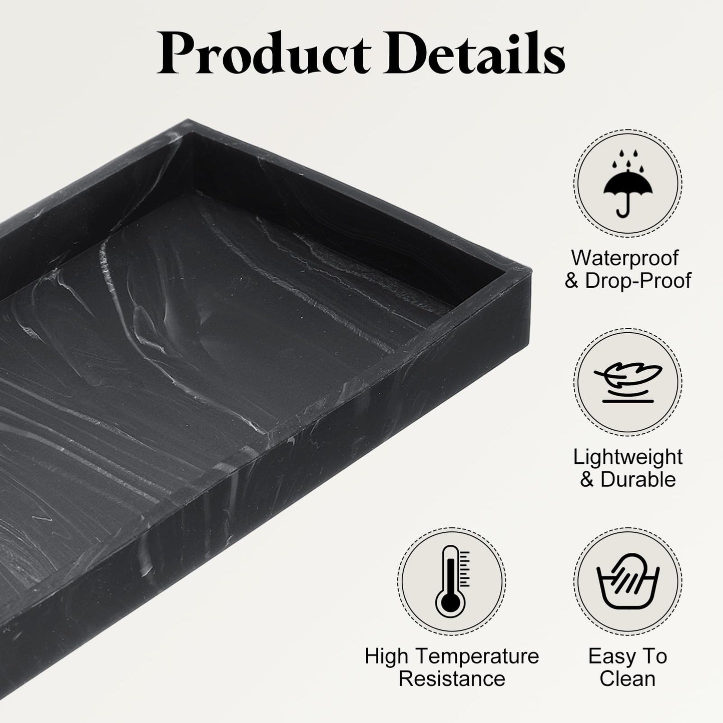 sourcing map Bathroom Vanity Tray, 7.9" x 3.9" Silicone Soap Dispenser Trays, Shatterproof Kitchen Sink Organizer for Soaps Keys Candle Trinket
