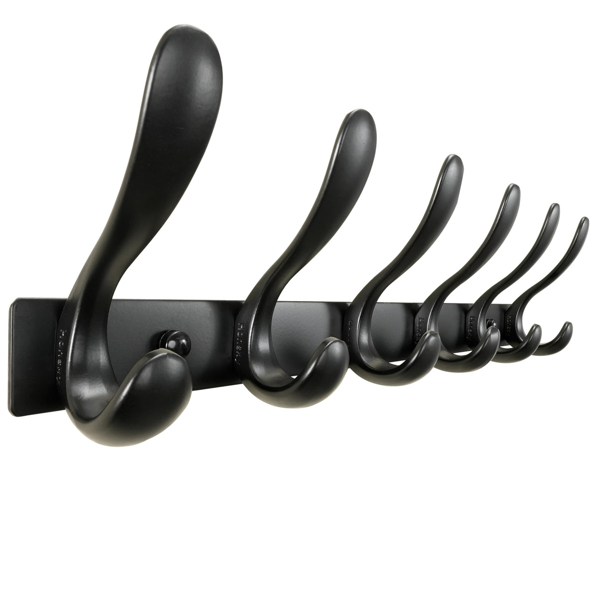 HONSKY Wall Coat Rack- Stylish,44cm Metal Coat Hanger Wall Mounted,Heavy Duty 6 Hooks Wall Coat Hook for Hallway, Bedroom
