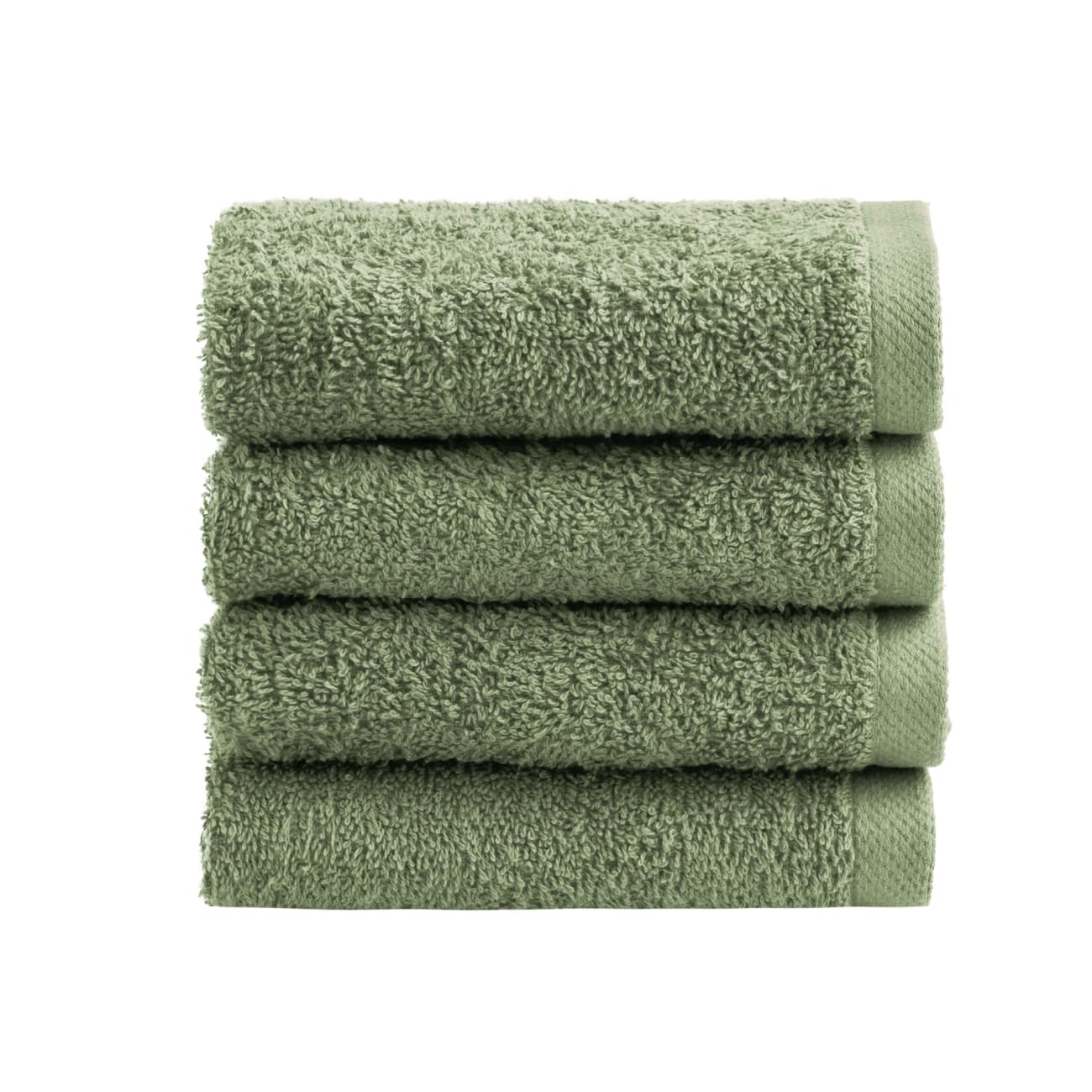 NELLA BIAGINI Minerva Bath Towels 30 x 30 cm, Set of 4, 100% Pure Terry Cotton, 420 g/m², Soft, Absorbent, Practical, Durable, Solid Colour