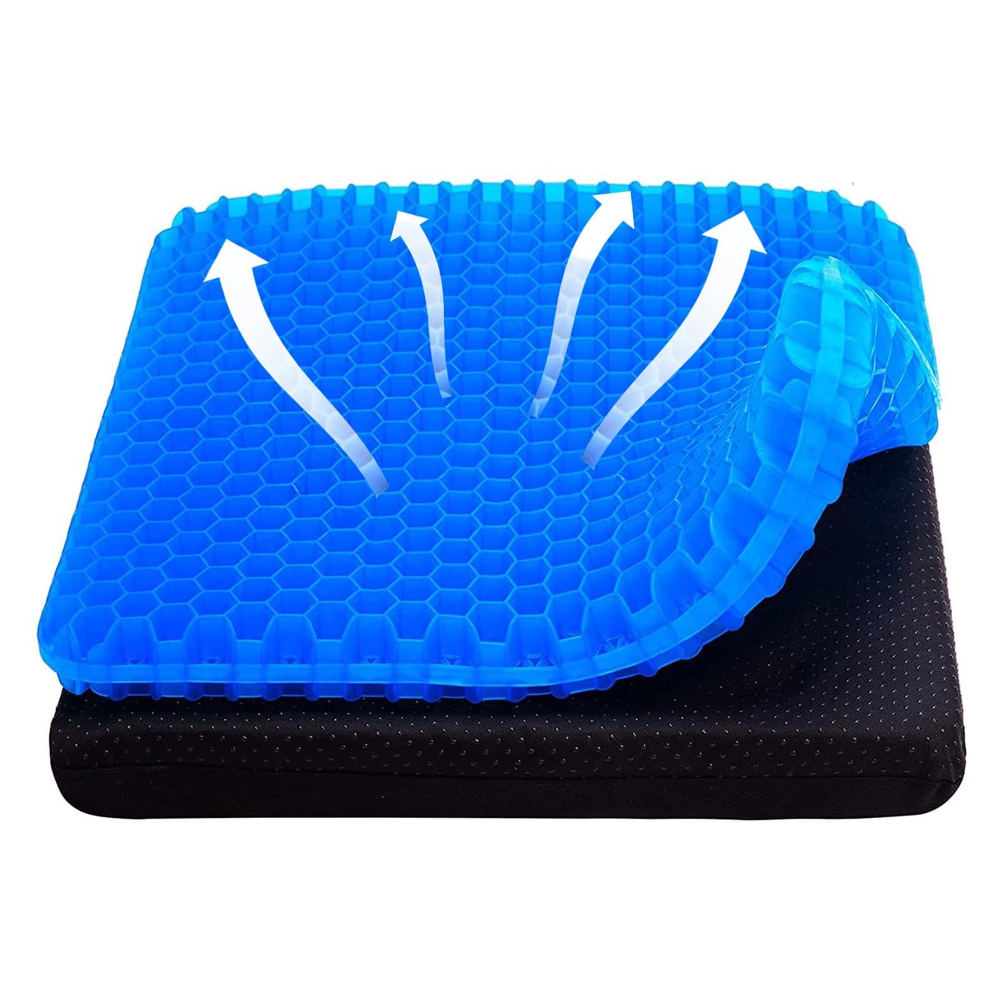 Braozaiw Soft Sitter Cushion,Honeycomb Double Thick Gel Seat cushion with Anti-Slip Cushion Cover,Cooling Chair Cushion Egg Chair Cushion For Home