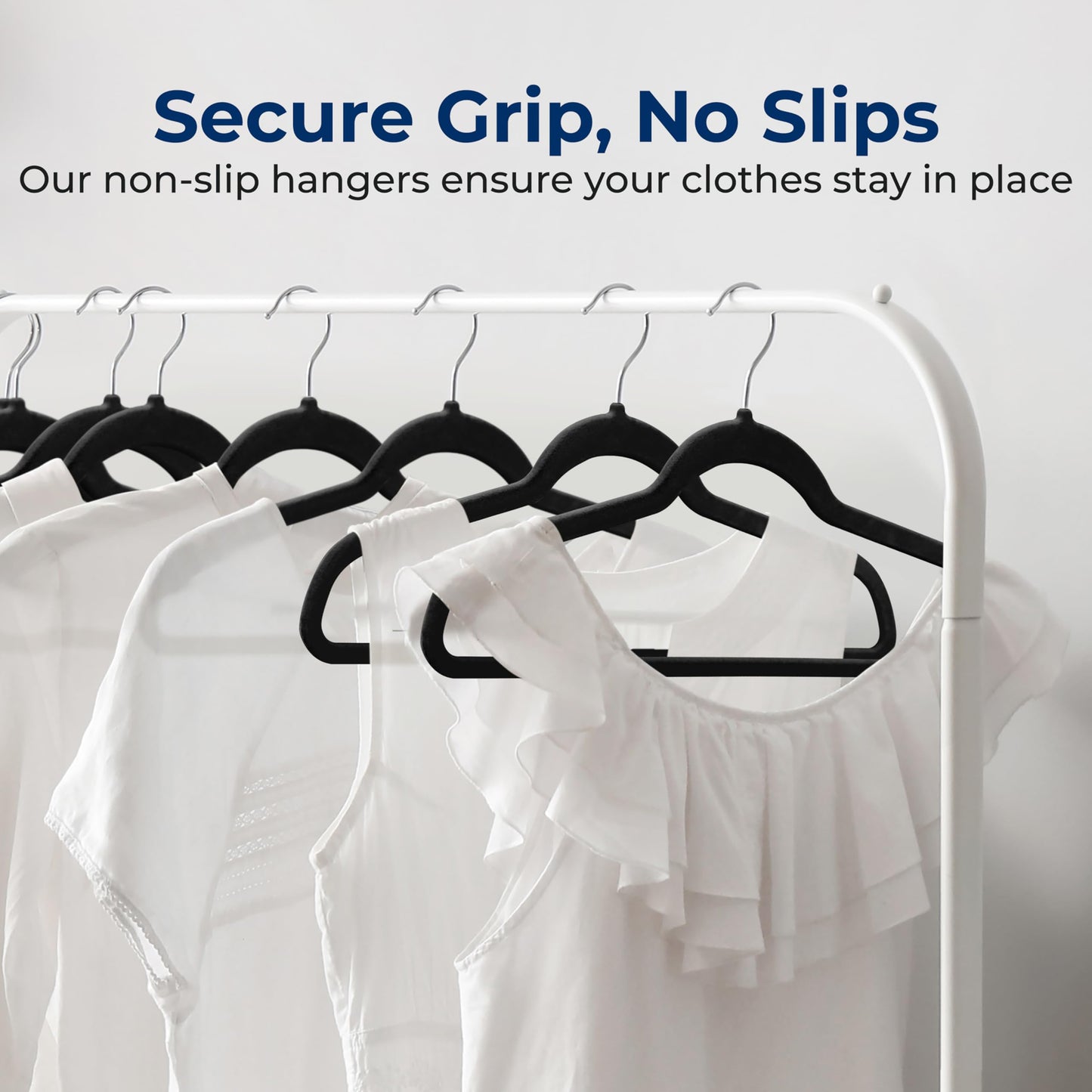 SereneLife Velvet Hangers 200 Pack - Non-Slip Felt Hangers with 360° Swivel Hook - Ultra-Thin, Lightweight Velvet Hangers for Shirts, Sweaters
