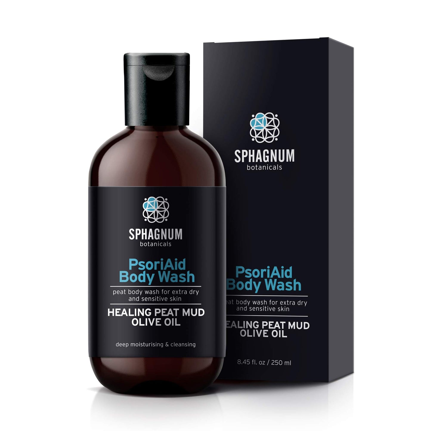 Eczema Body Wash & Cream 2in1 - Peat Mud and Olive Oil Shower Cream. Sulfate Free Treatment for Very Dry & Itchy Skin. Best for Relieving Psoriasis.