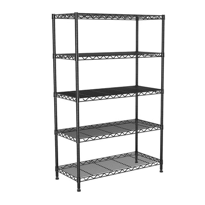 VANZBON 6-Tier Wire Shelving, Wire Shelving Unit Black, 5-tier