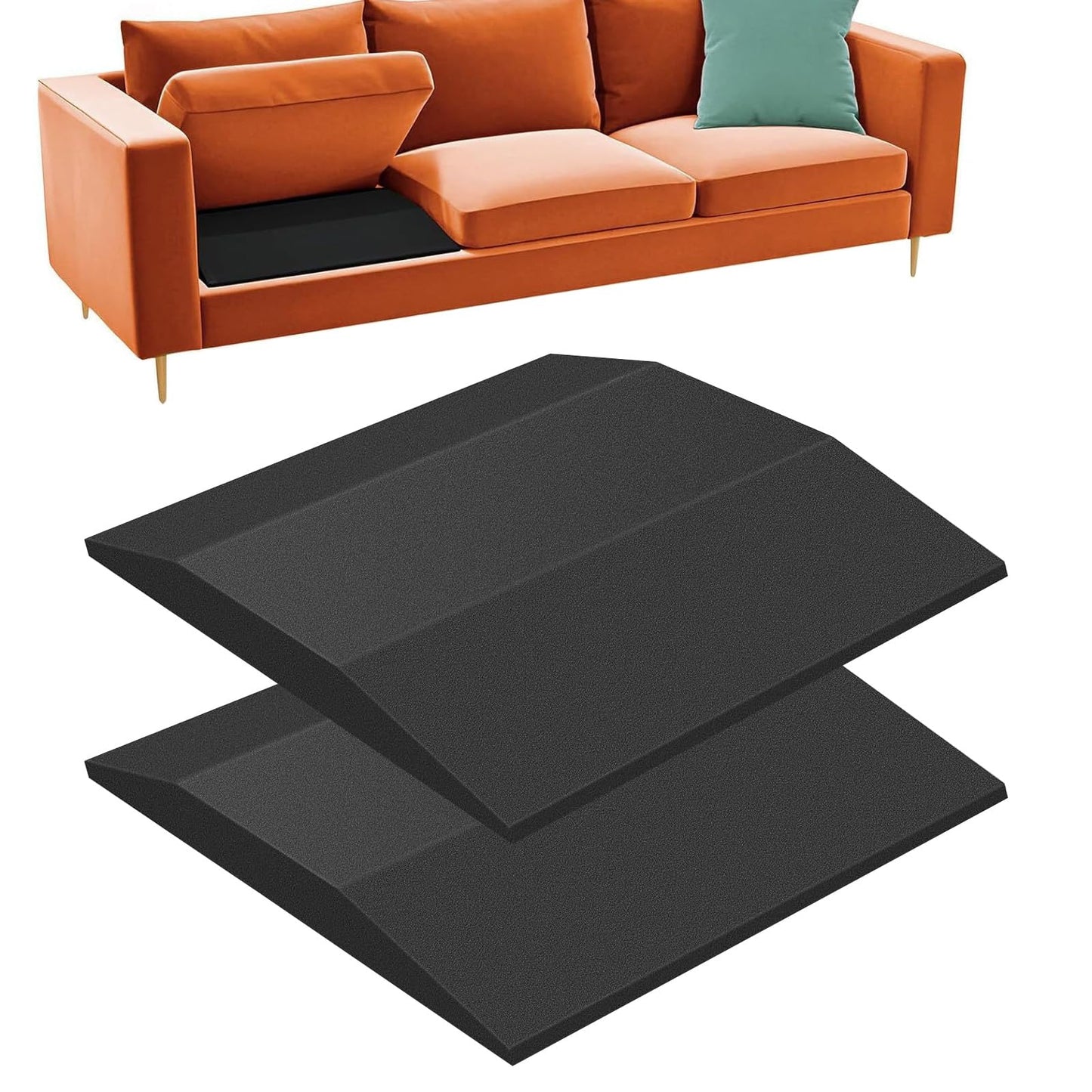 TW1TGOFT 2Pcs 50 x 50 cm Sofa Cushion Support - Sagging Sofa Support Repair Furniture Couch Seat Support for Seat Couch High Density Sponge for