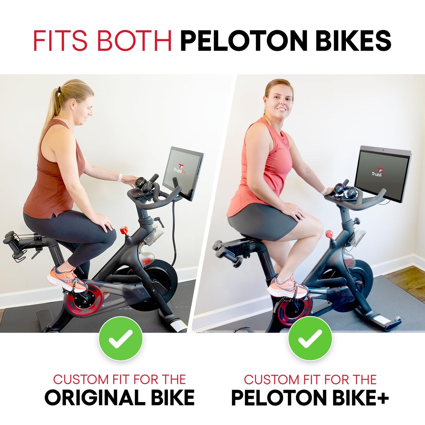 Dual Fans for Peloton Bike with Phone Tray - All Metal Phone Holder - Fan with Tray - No Batteries Required - Accessories for Peloton Bike