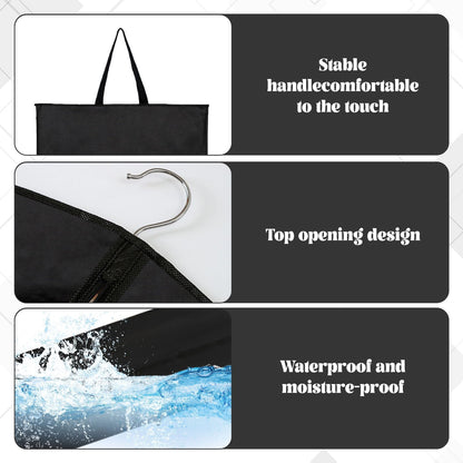 1Pack Waterproof Dress Bags Covers Long,180x60 CM Long Dress Bags Covers,Polyvinyl alcohol,Zipper Closure,Suit Bag for Hanging Clothes,Clothes Covers
