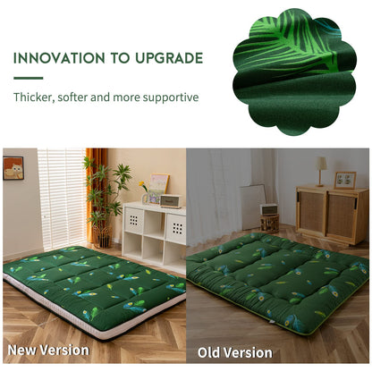 MAXYOYO Futon Mattress, Padded Japanese Floor Mattress Quilted Bed Topper, Extra Thick Folding Sleeping Pad Breathable Floor Lounger Guest Bed for
