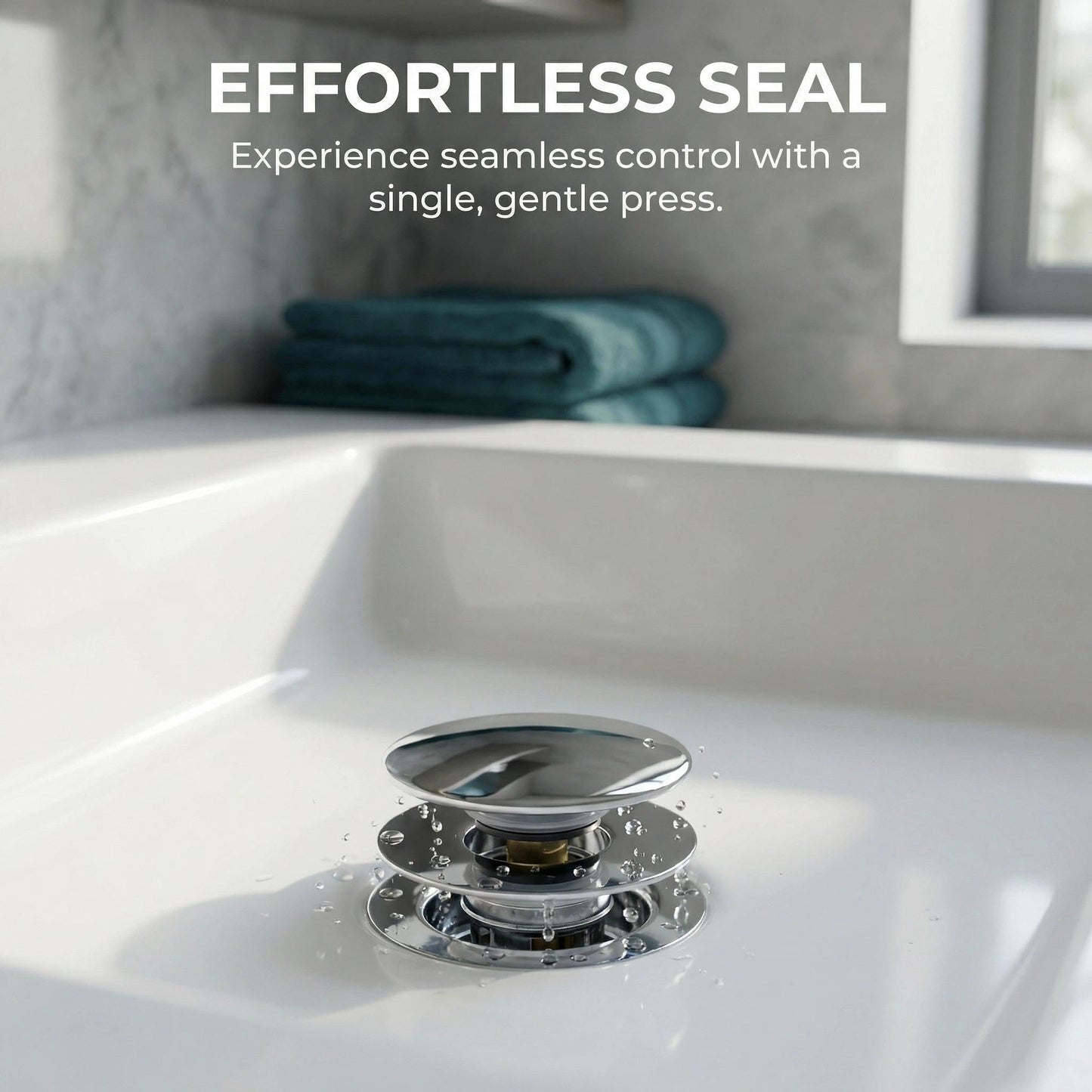 AQRNKK Pop up Sink Plug with Drain Strainer, Brass Bounce Core Push Drain Plug, Suitable for 1.18'' to 1.81'' (30-46mm), a Depth ＞50mm