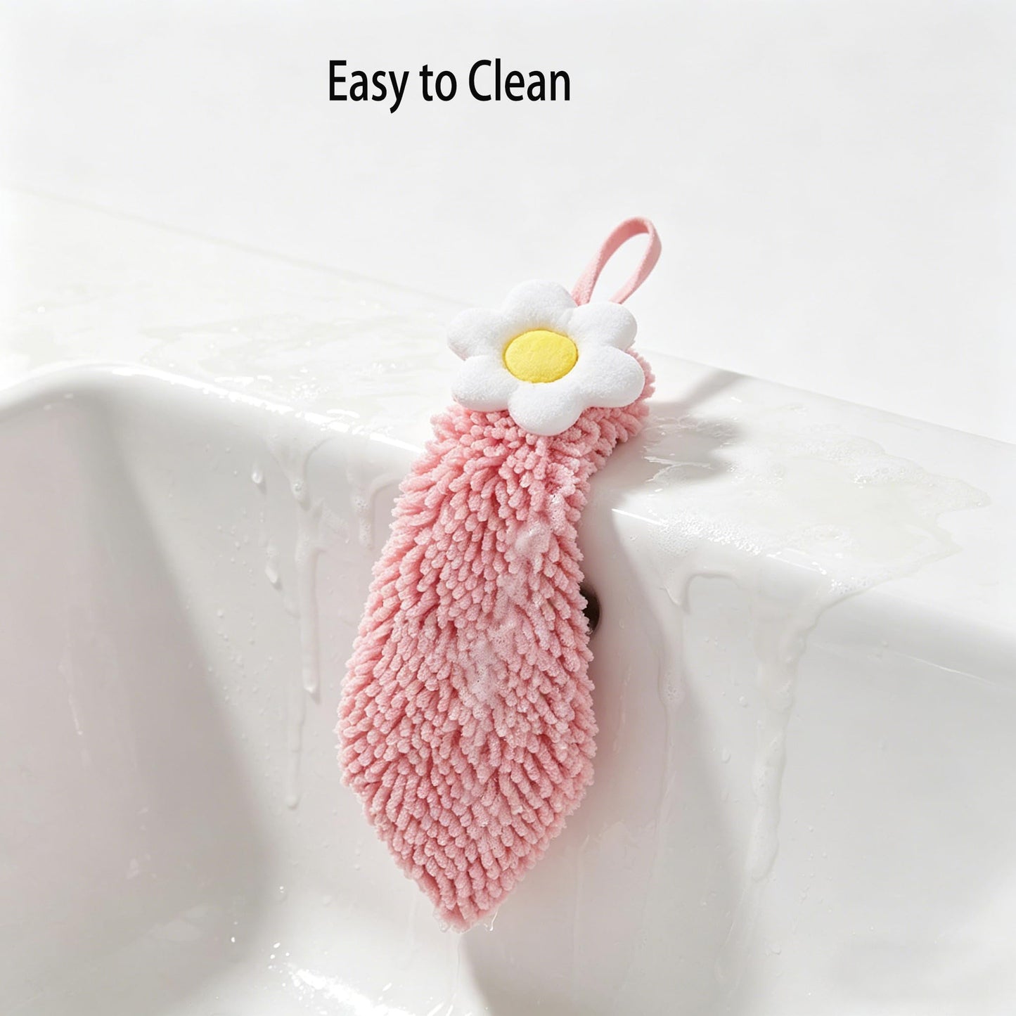 Microfibre Hand Towels,Soft Plush Small Hand Towel Quick-Drying Super Absorbent Chenille Hand Towels with Hanging Loop for Kitchen and
