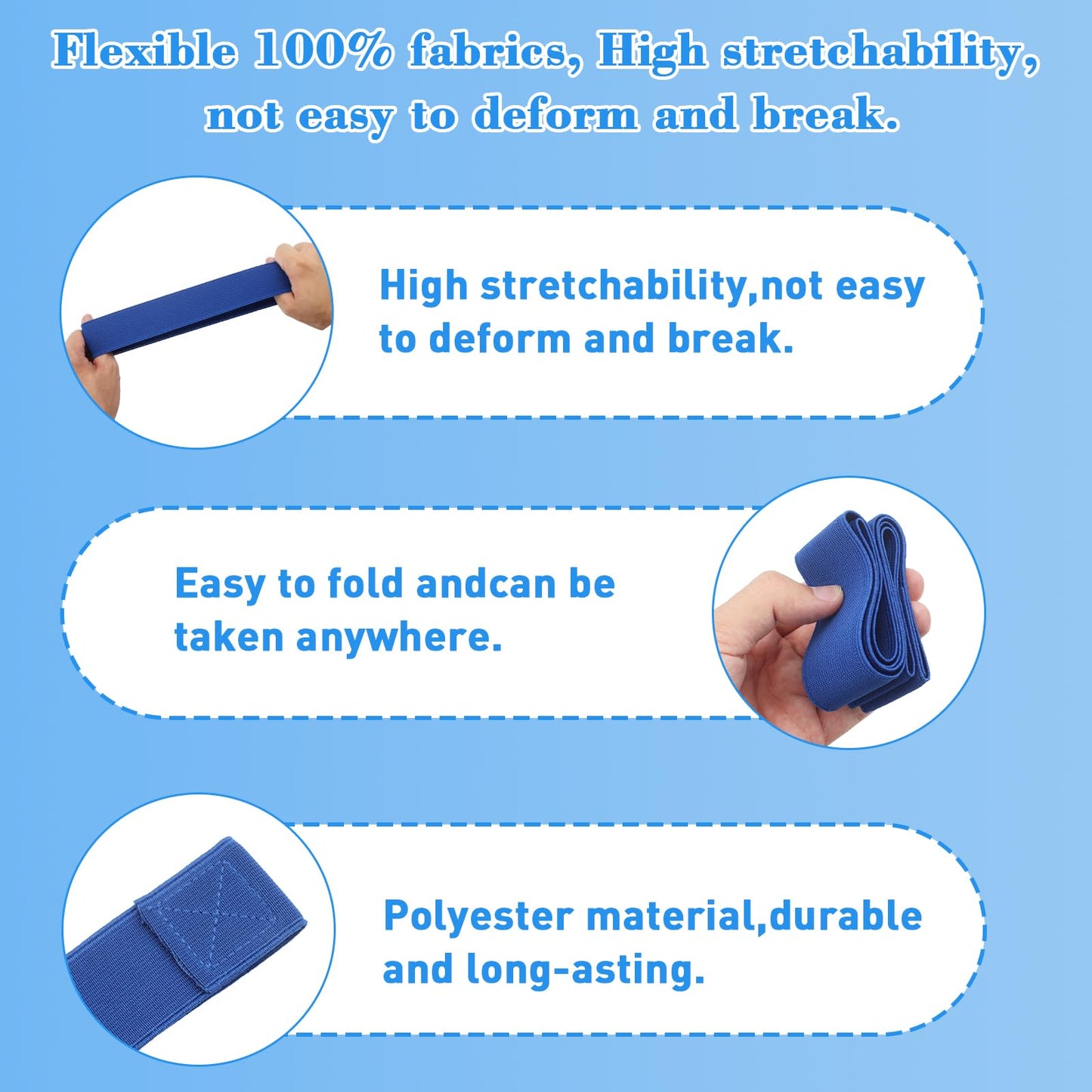 QOPAHI 6 Pack Towel Bands for Sun Loungers, Elastic Sunbed Towel Straps for Pool & Cruise Chairs