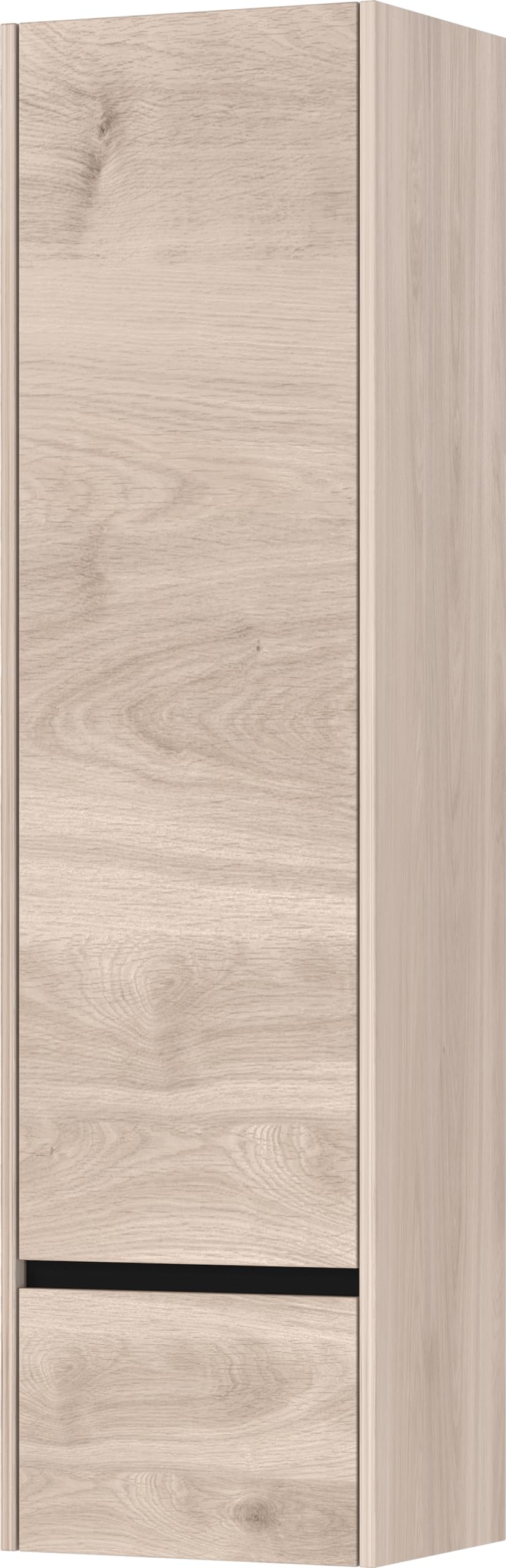 Germania Wall Cabinet 1268-627 GW-Cantoria, in Oak/Black, with One Door, 36 x 135 x 29 cm (W x H x D)