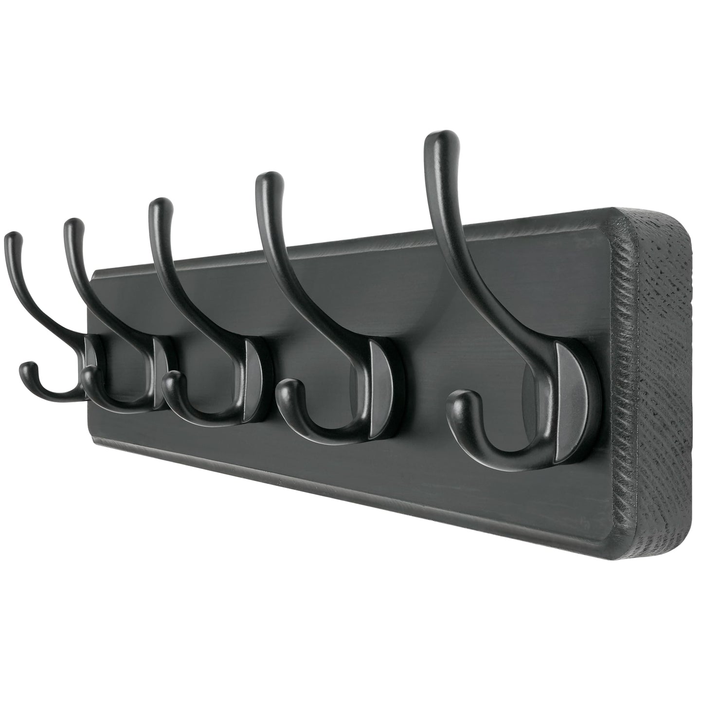 Dseap Coat Rack Wall: Patented, Heavy-Duty, 5-Double-Hooks Wooden Wall Mounted Coat Rack Coat Hanger Hook Rail for Winter Coats Hat Jacket Clothing