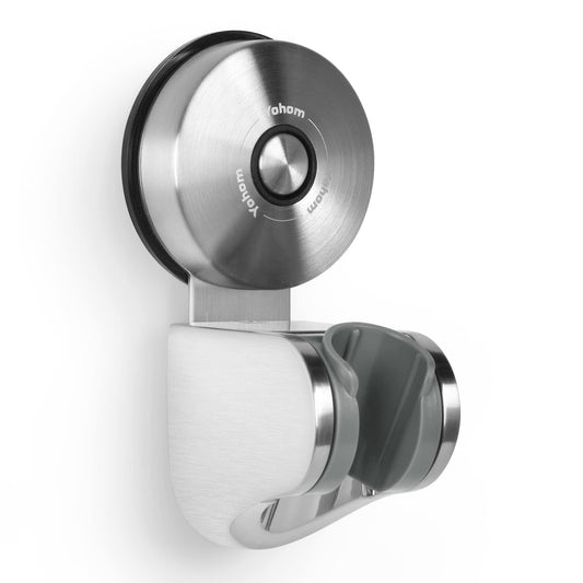 YOHOM Shower Head Holder Suction Handheld Shower Head Bracket Stainless Steel 4 Angles Adjustable Vacuum Shower Head Holder No Drilling Shower Handset