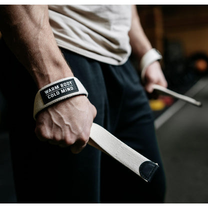 WARM BODY COLD MIND V2 Lifting Wrist Straps for Olympic Weightlifting, Powerlifting, Bodybuilding, Functional Strength Training - Heavy-Duty Cotton