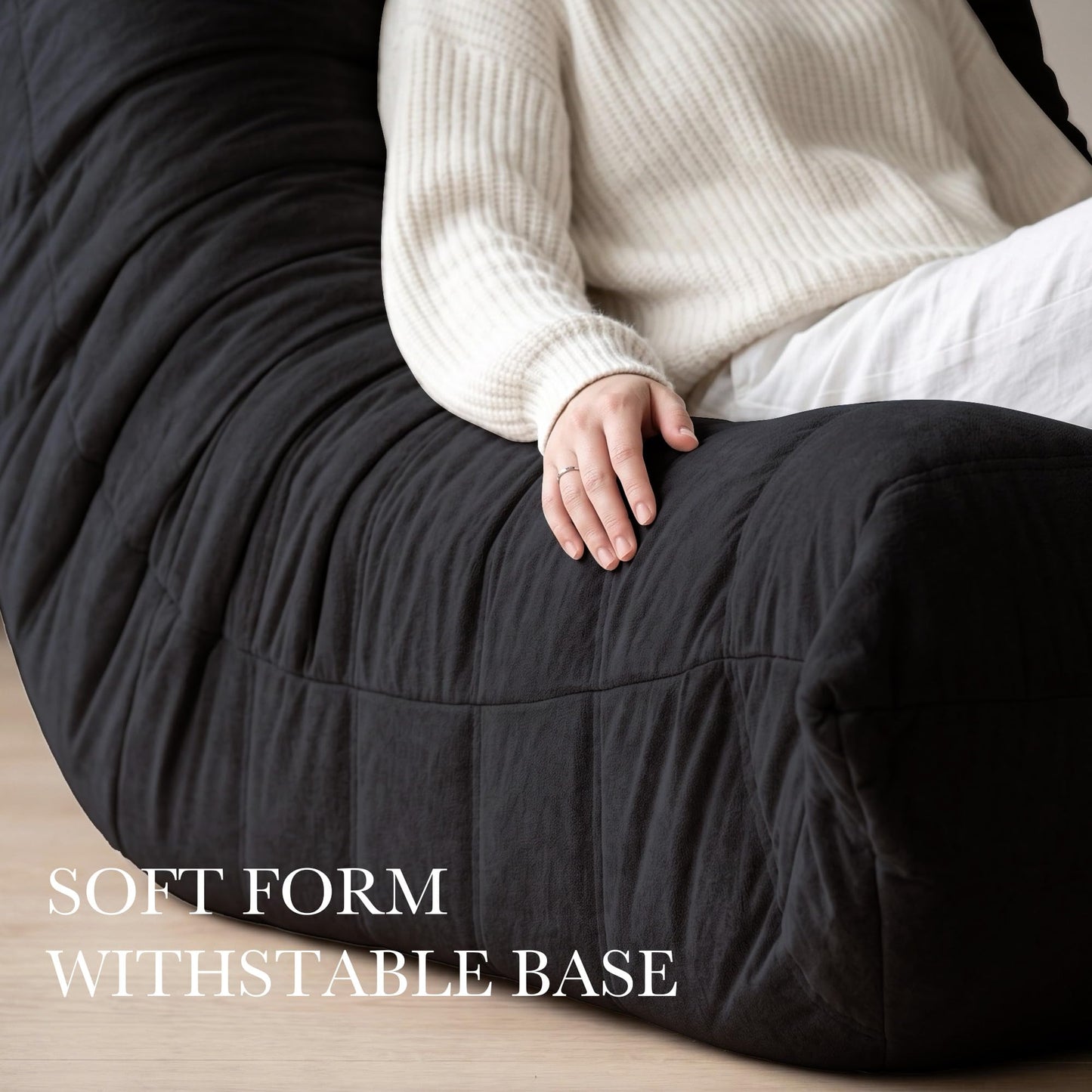 XH.Easy Go Bean Bag Chair for Adults, Togo Lounge Chair with Memory Foam Filling, Giant Bean Bag Sofa, Boneless Floor Chair for Living Room