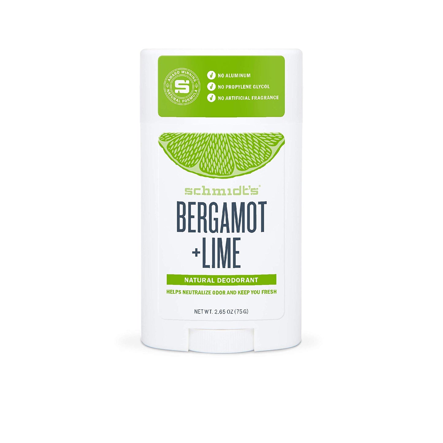 Schmidt's Bergamot & Lime Deodorant Stick, 75 g