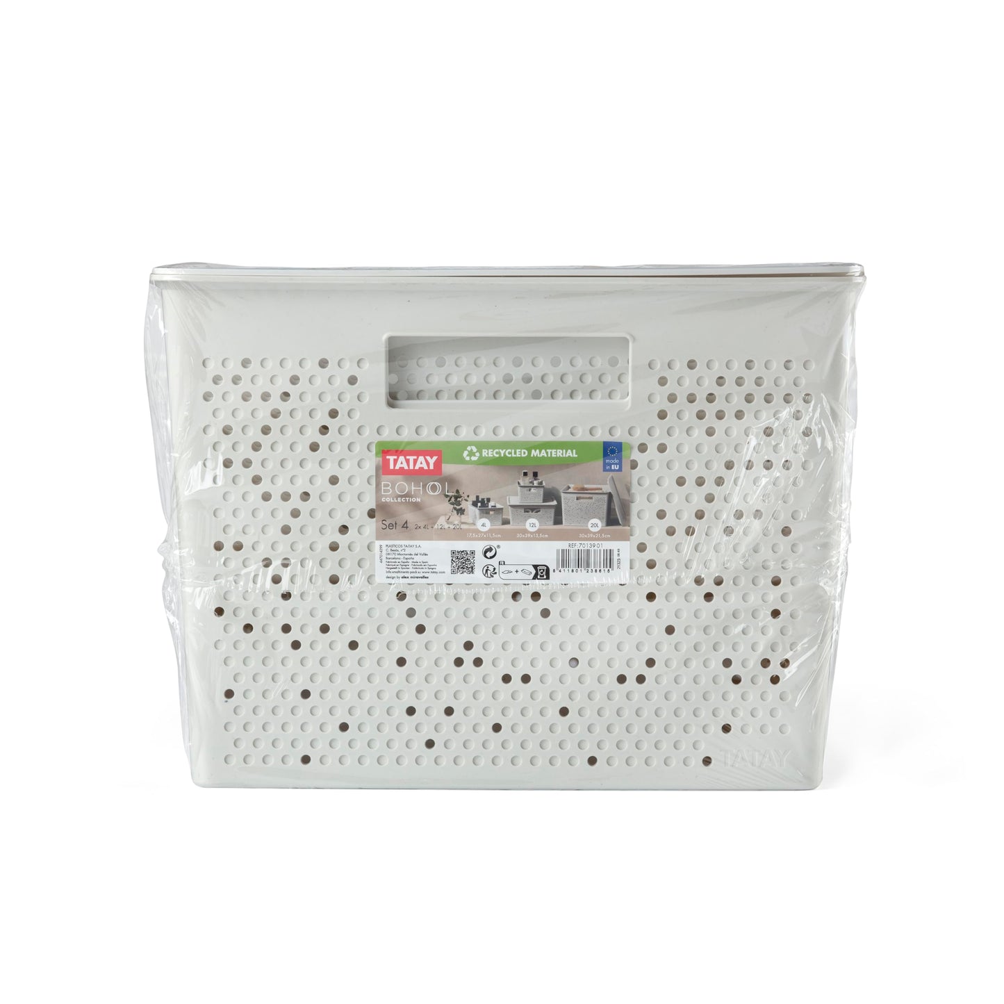 TATAY Storage Basket Bohol BPA-Free Stackable Design Modular Storage Design