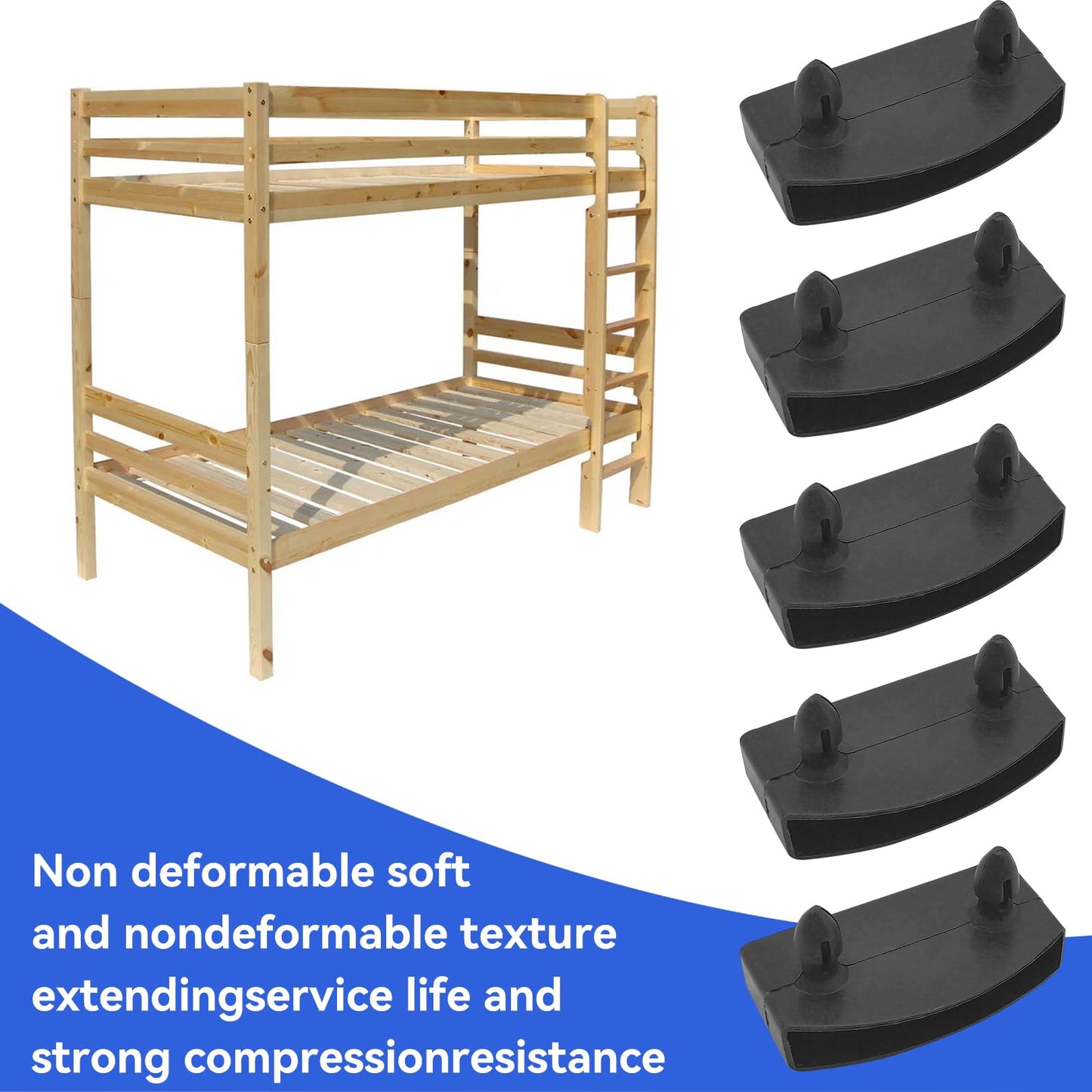 12 Pcs Plastic Bed Slat Holders, Bed Slats Holders, Black Replacement Bed Slats Holders, Plastic Bed Slat Caps