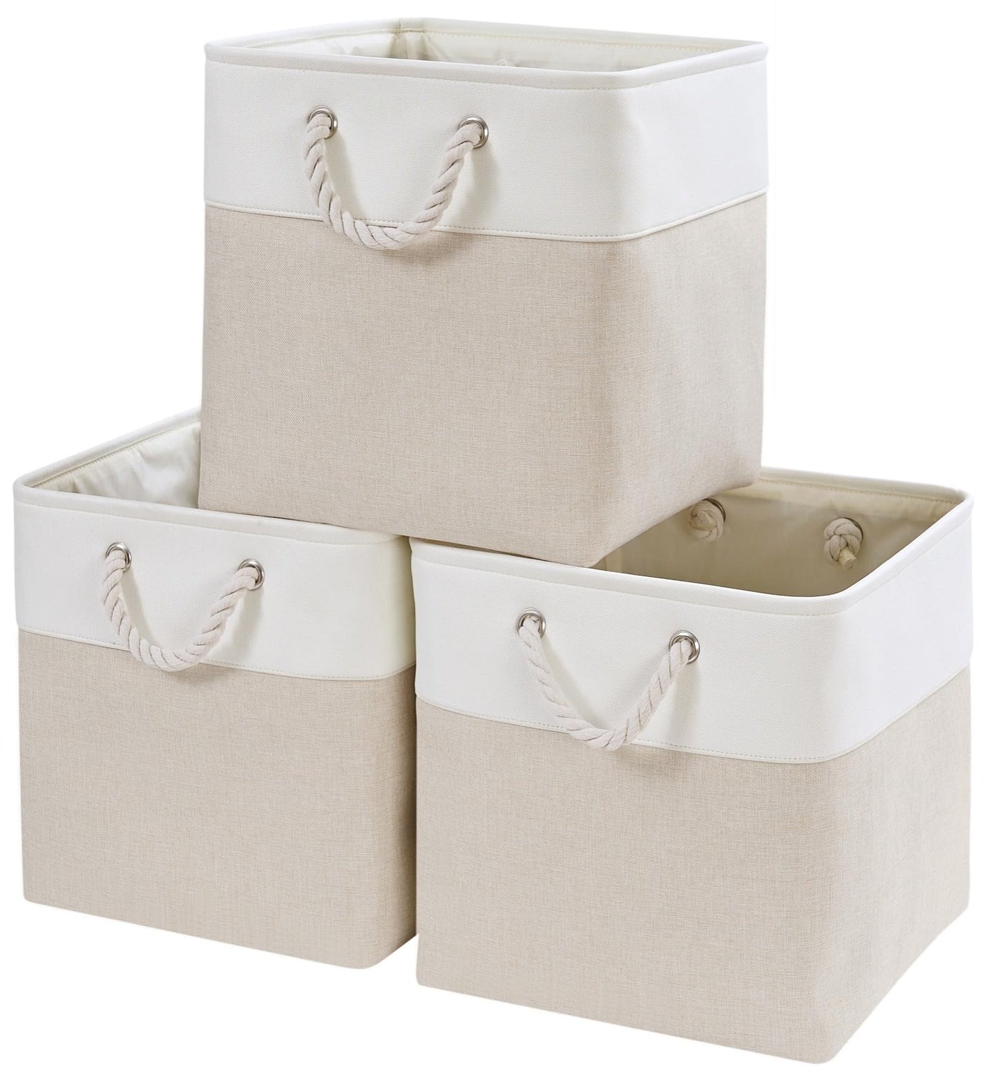 Mangata Fabric Storage Boxes, 28x28x28cm Storage Baskets Storage Cube Boxes for Organizing Clothes Shelf Nursery Home Closet