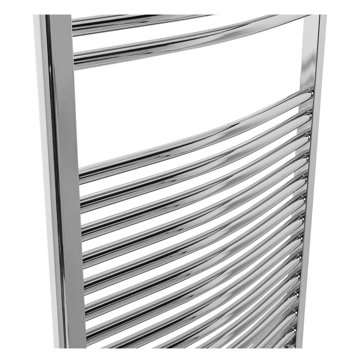 Warmehaus Curved Heated Towel Rail Radiator Ladder Chrome 1200x600mm