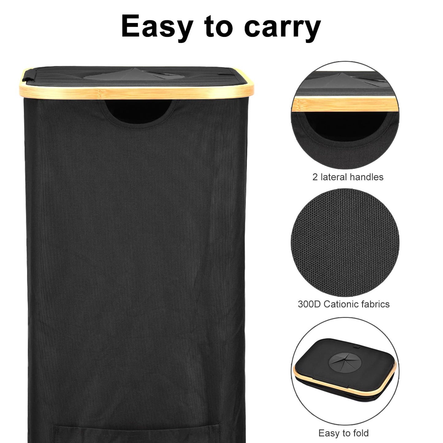 Pangutiandi Deposit Bottle Collector Bins with Lid, 105L Large Collection Container with 2 Removable Carry Bag for Kitchen