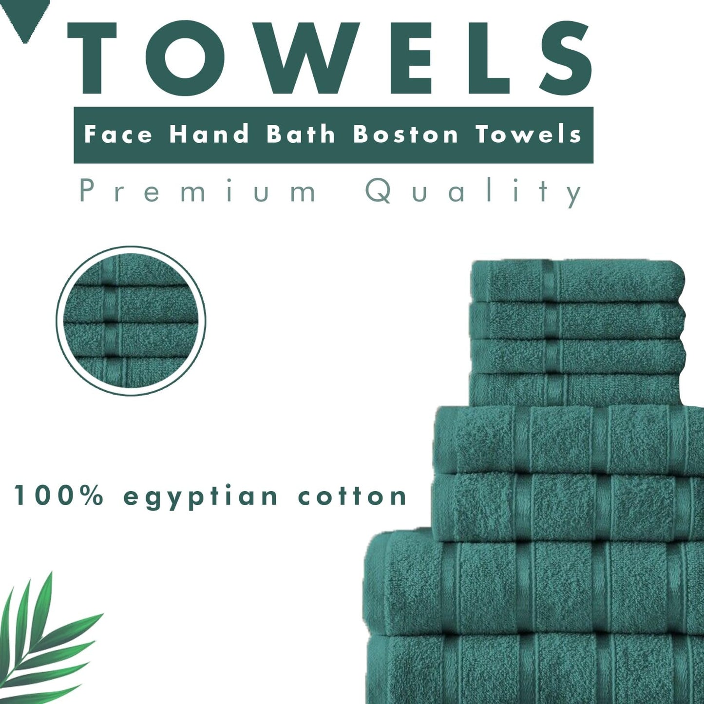 FAIRWAYUK 8-Piece Towels Bale Set for Bathroom, Ultra Soft Premium Quality Water Absorbent Towel Gift Sets, 100% Egyptian Cotton