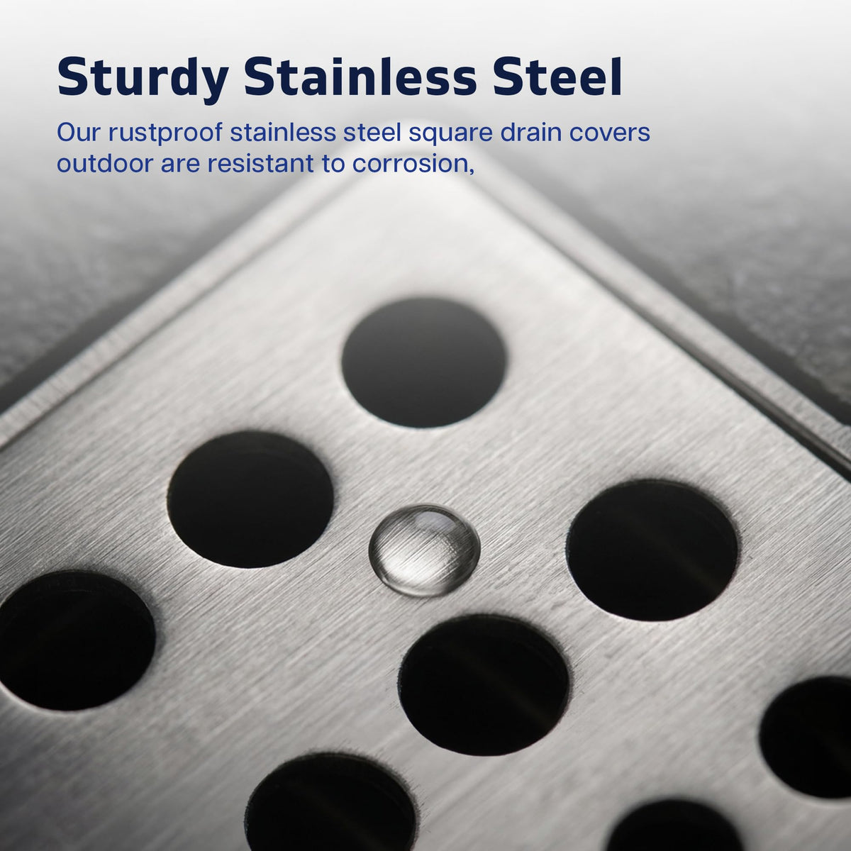 Steel Drain Cover 15 X 15cm - Pack of 2 Rustproof Swirl Drain Covers Outdoor & Indoor - Durable Mesh Drainage Covers Suitable as Shower Drain Cover