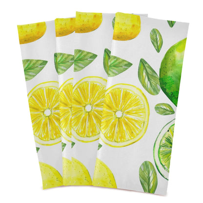 xigua Set of 4 Tea Towels-Lime Lemon Kitchen Towel- Durable & Super Absorbent Dish Cloths - Stylish Design Dish Cloth & Towels 71.1x45.7 cm