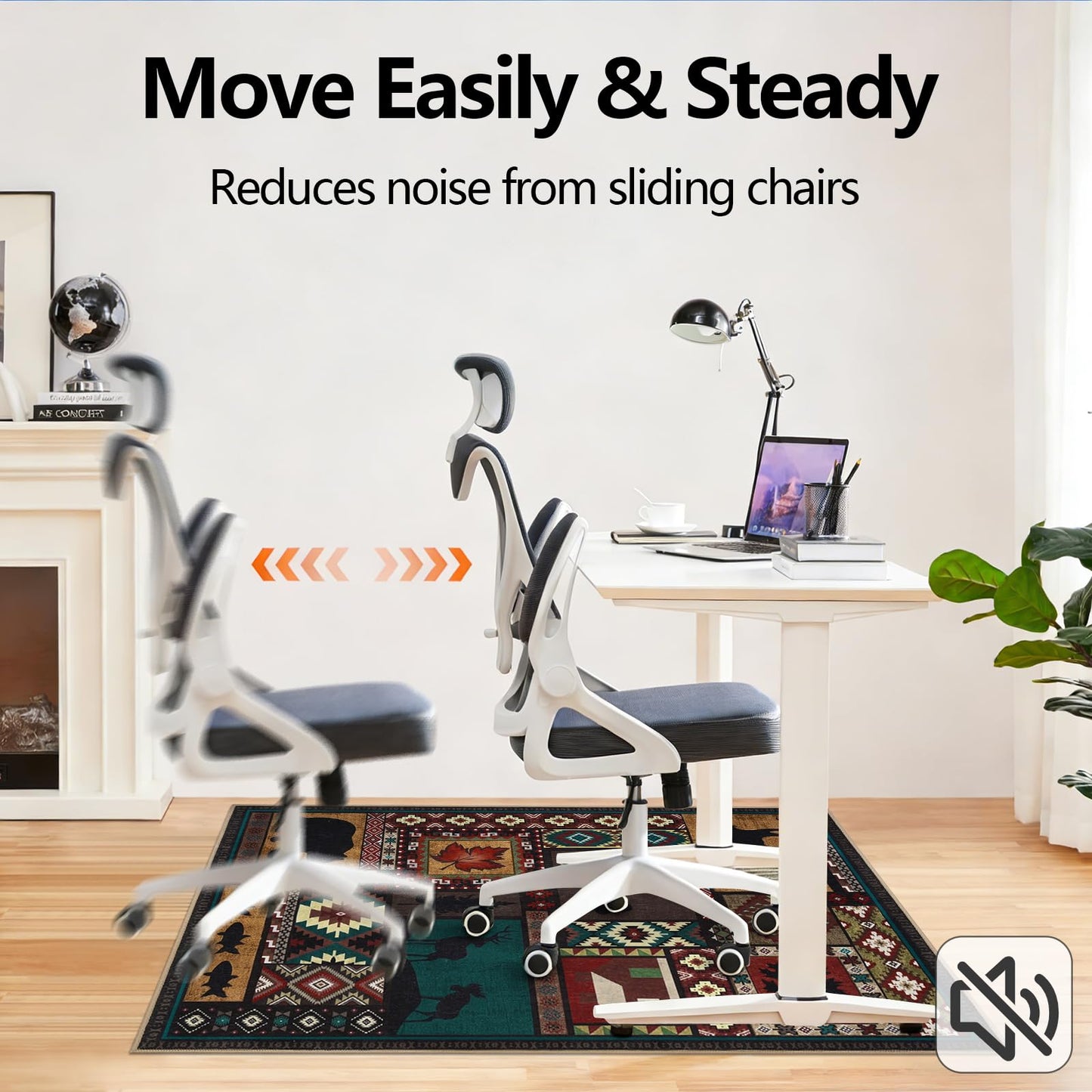 Homcomodar Office Chair Mat for Hardwood Floor 90x120cmDesk Chair Mat Brown
